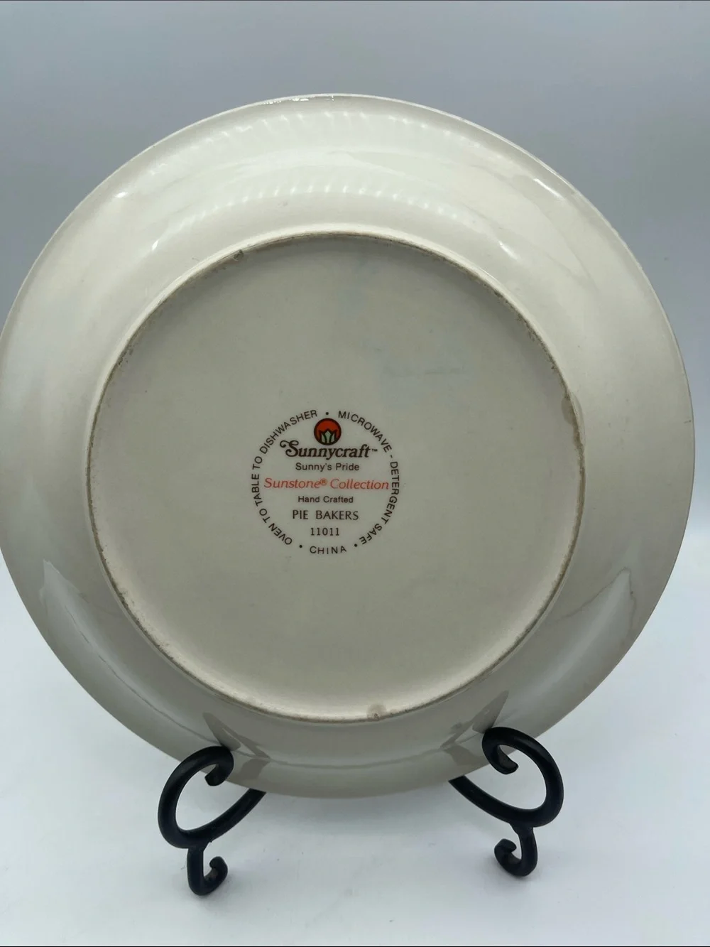Vintage Apple Pie Recipe Dish Plate Sunnycraft Sunstone 11011 Collectible